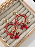 Pendientes Aurora Rojo