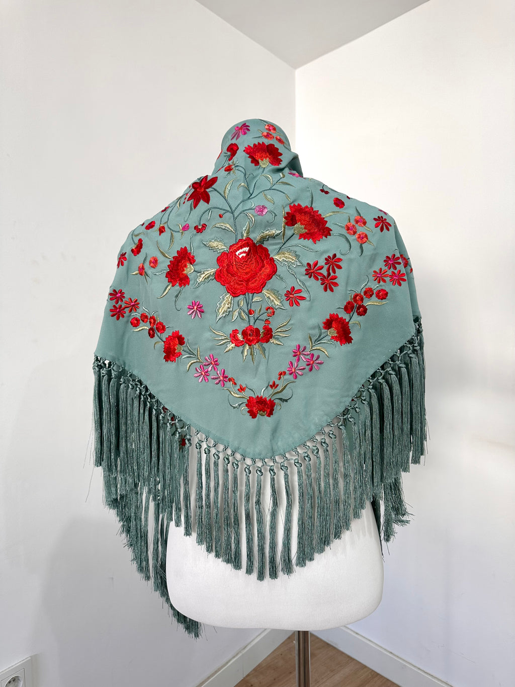 Mantoncillo Clavelines Verde Agua