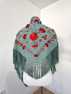 Mantoncillo Clavelines Verde Agua