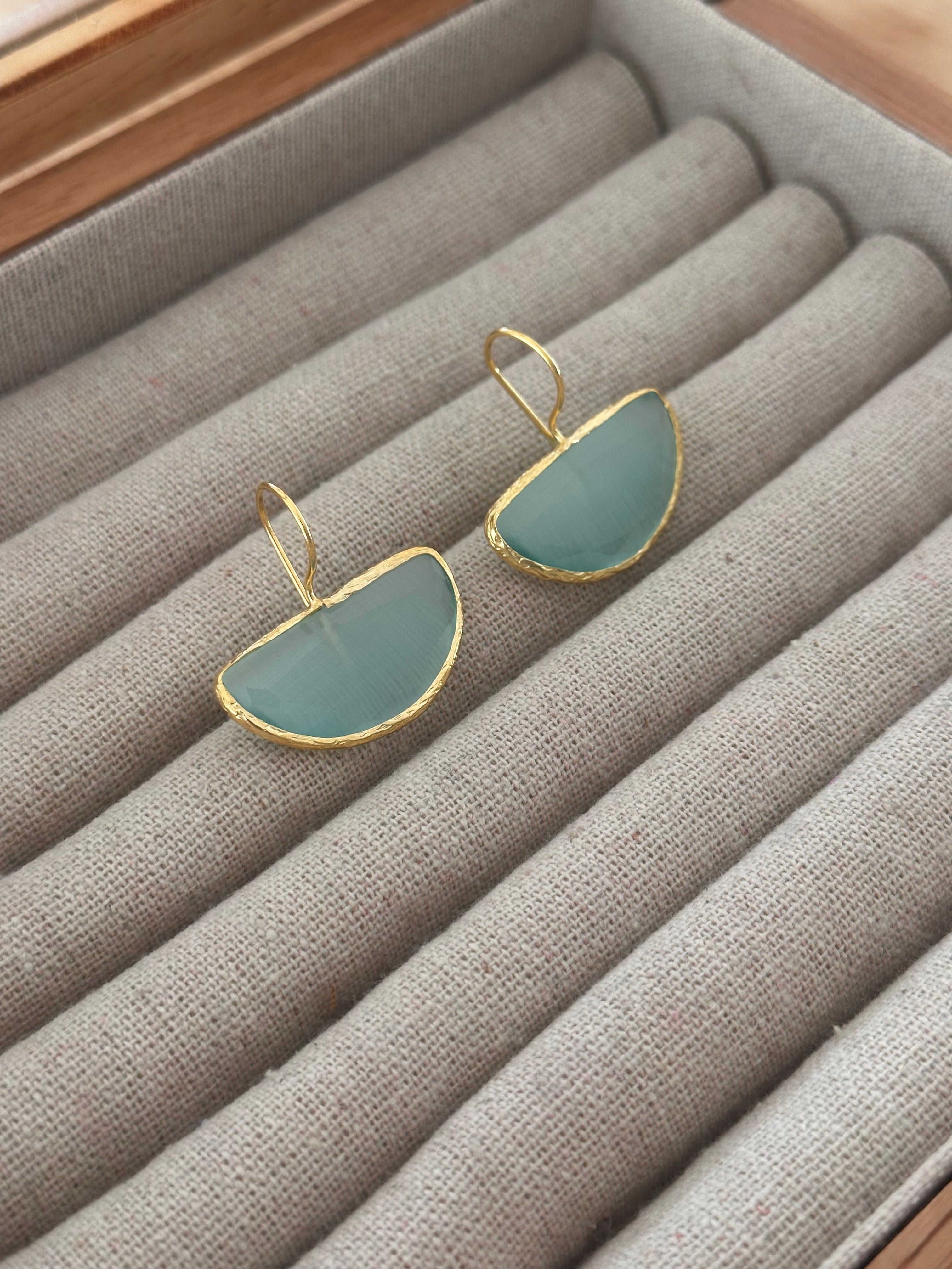 Pendientes Afrodita big turquesa