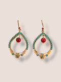 Pendientes Manila Turquesa y rojo