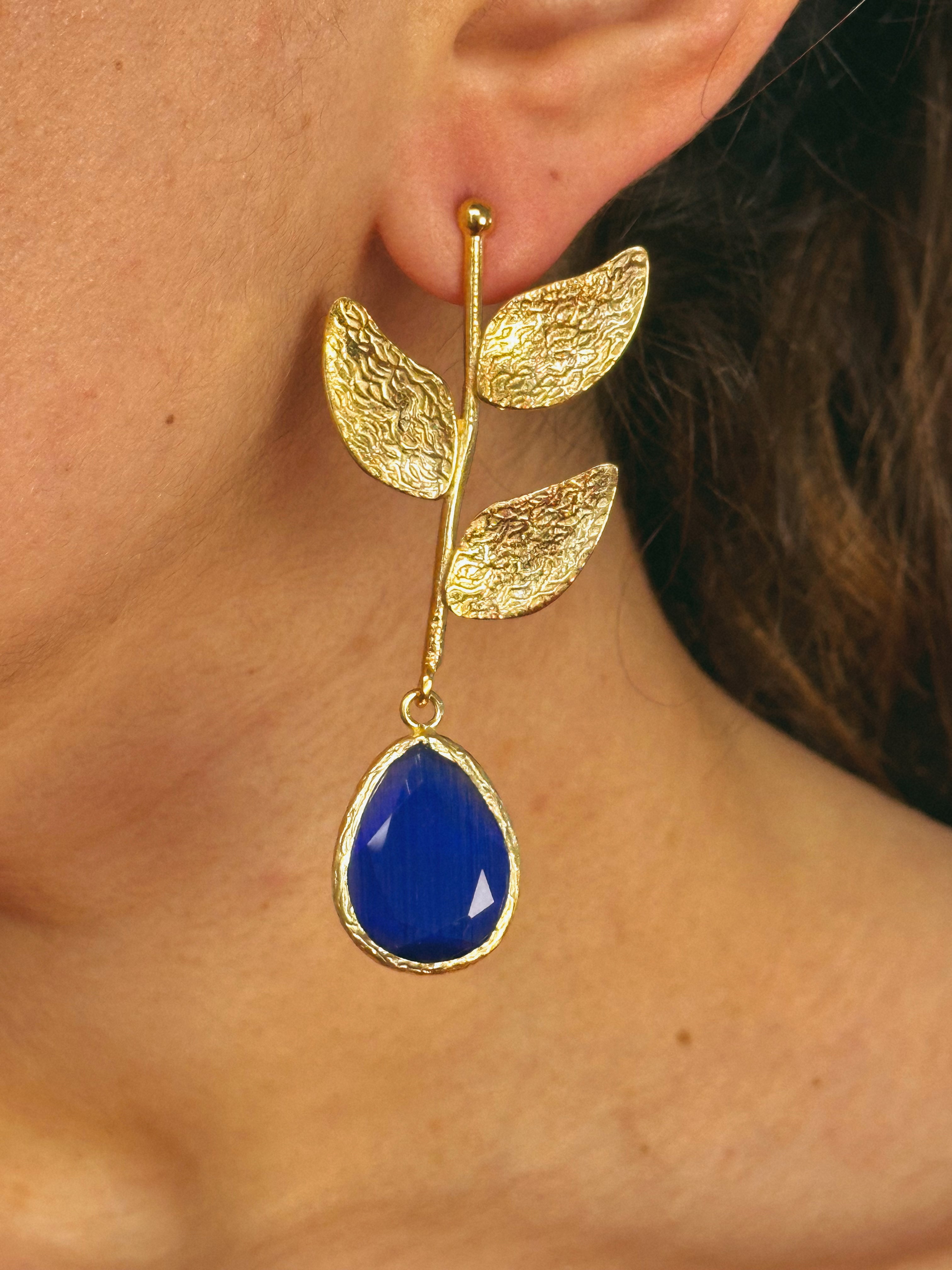 Pendientes Almería Azul Eléctrico