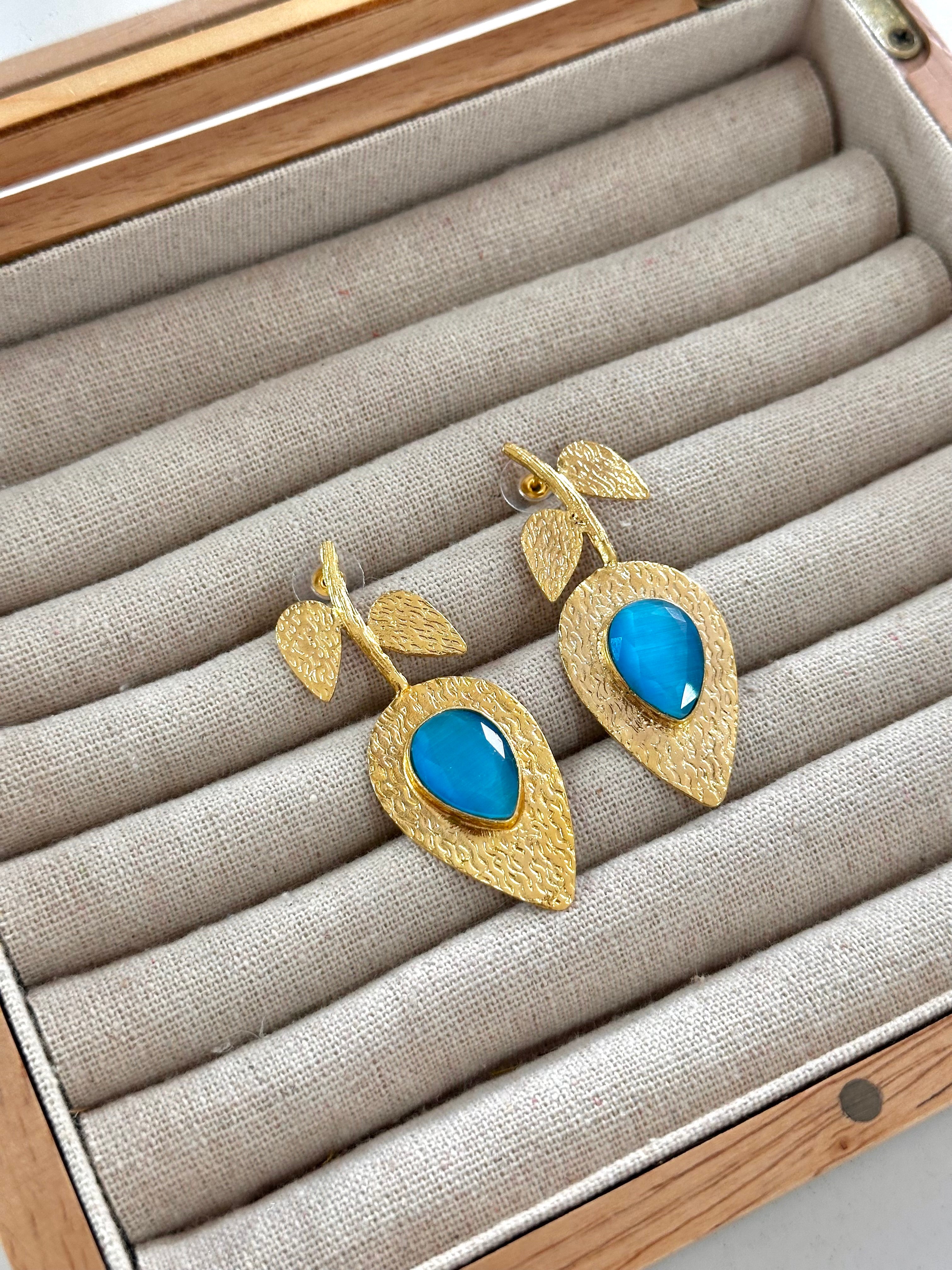 Pendientes Palma Azulon