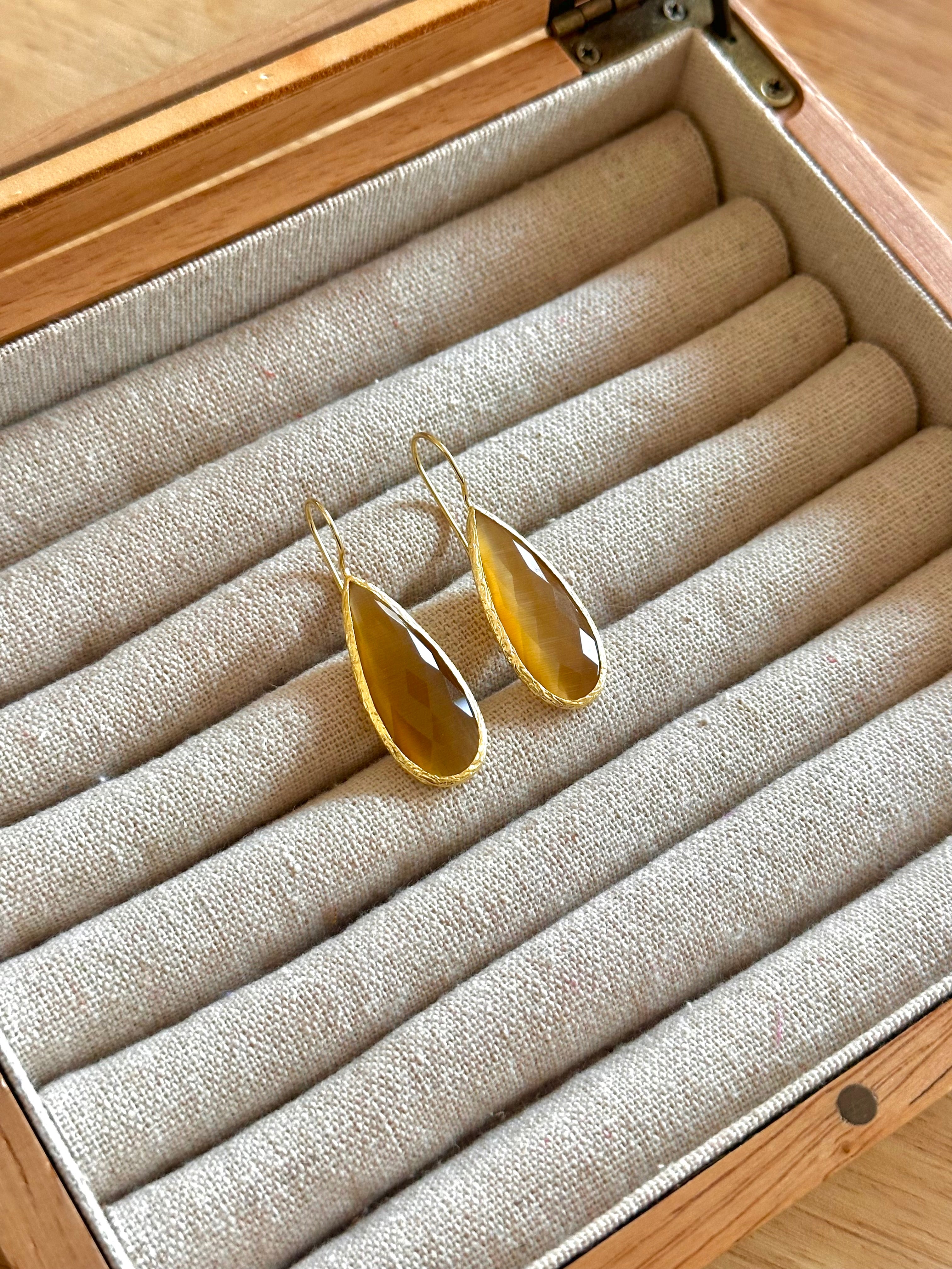 Pendientes lagrima big tierra