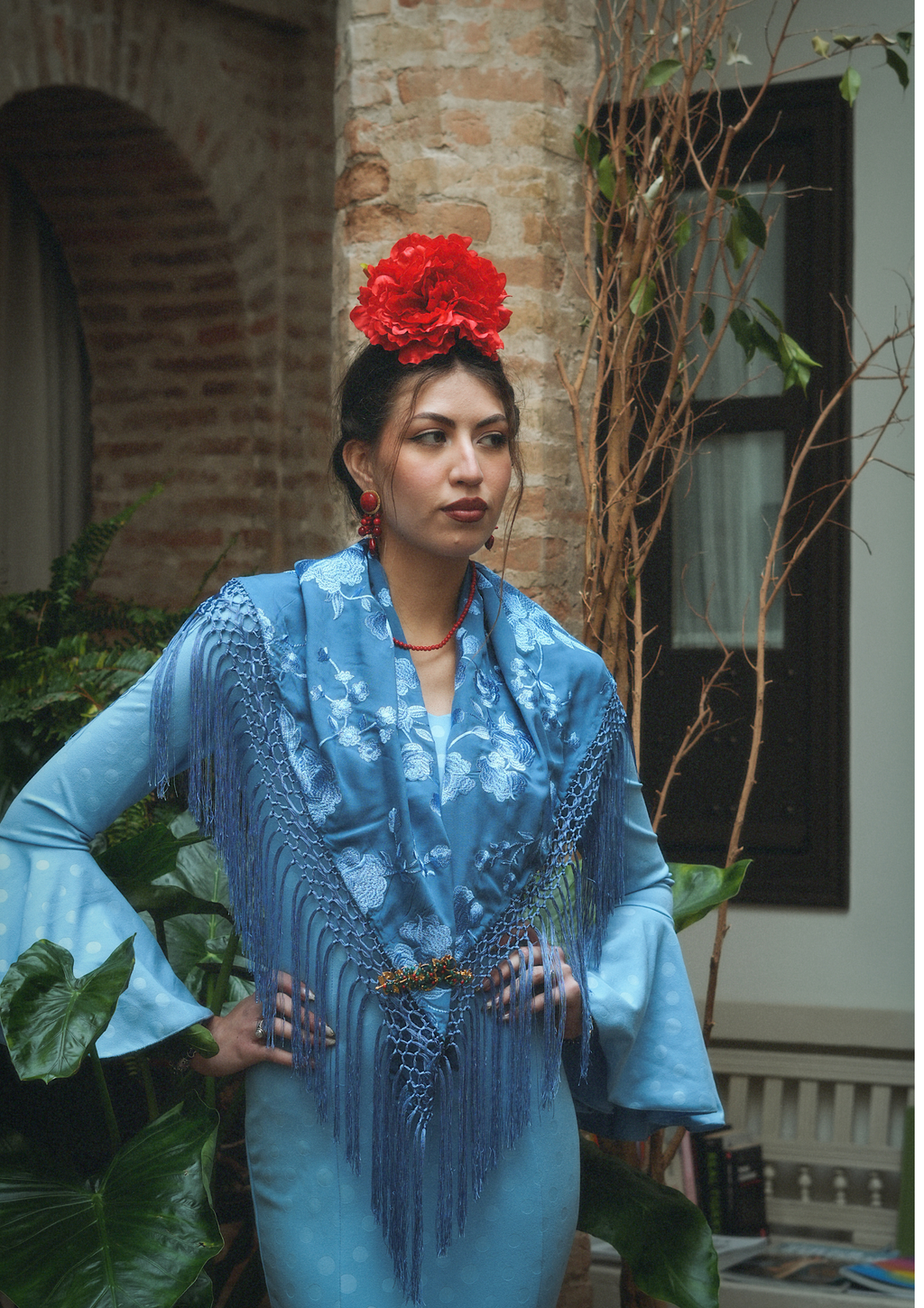 Mantoncillo Julia Azul cielo
