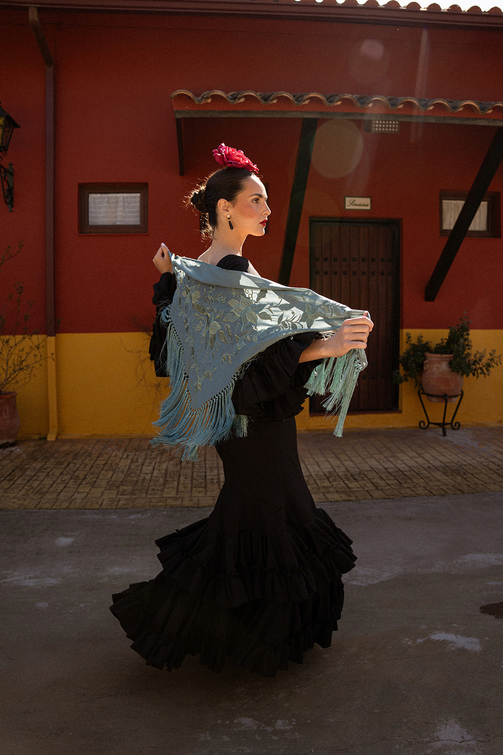 Traje de flamenca - Modelo Rocío Negro