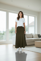 Falda Básica Verde Militar