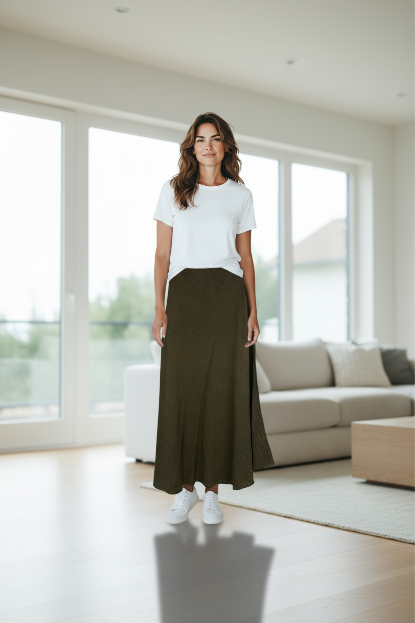 Falda Básica Verde Militar