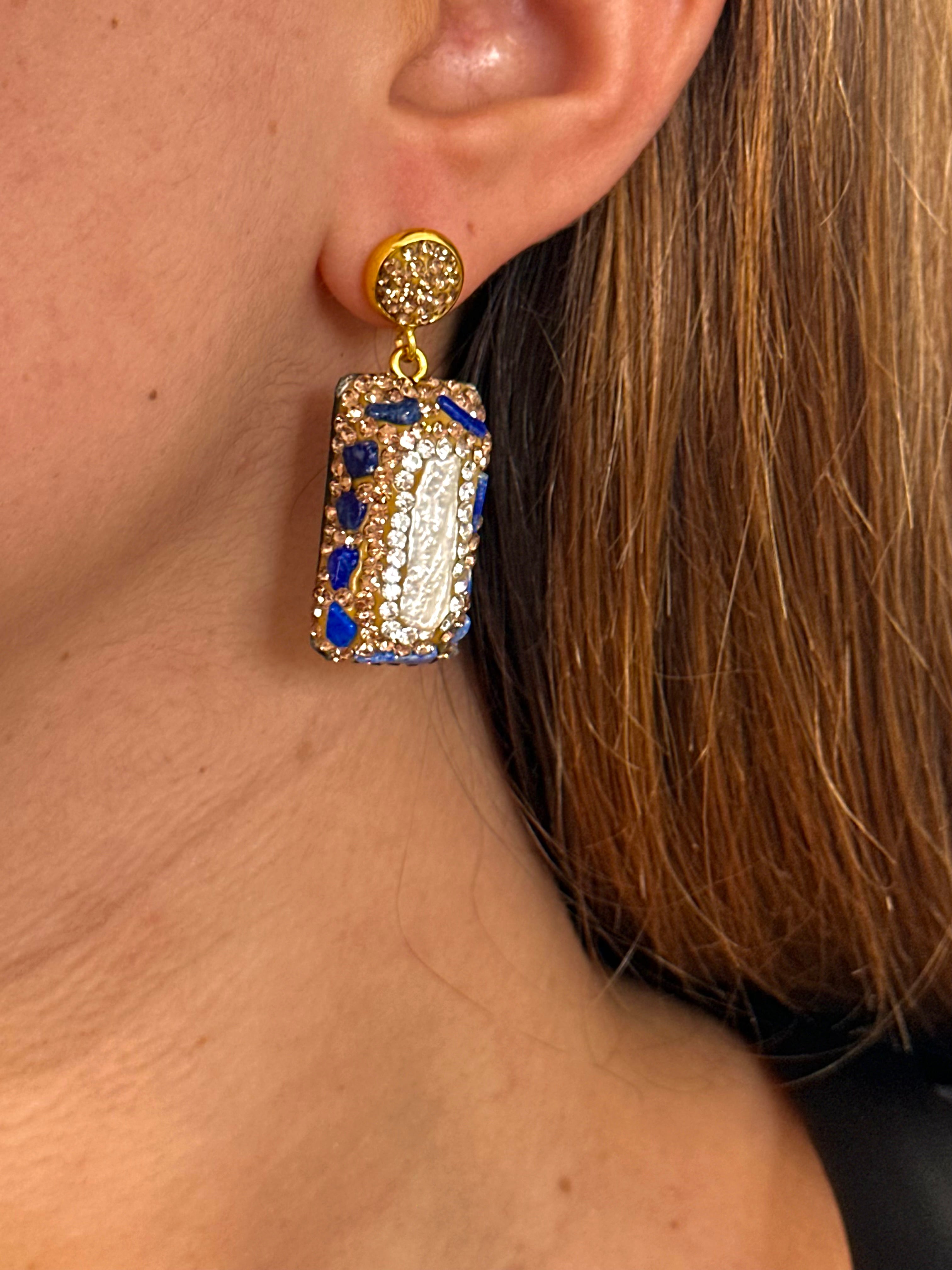 Pendientes Cosmopolitan Azul