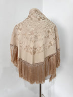 Mantoncillo Fantasía Marfil Fleco corto