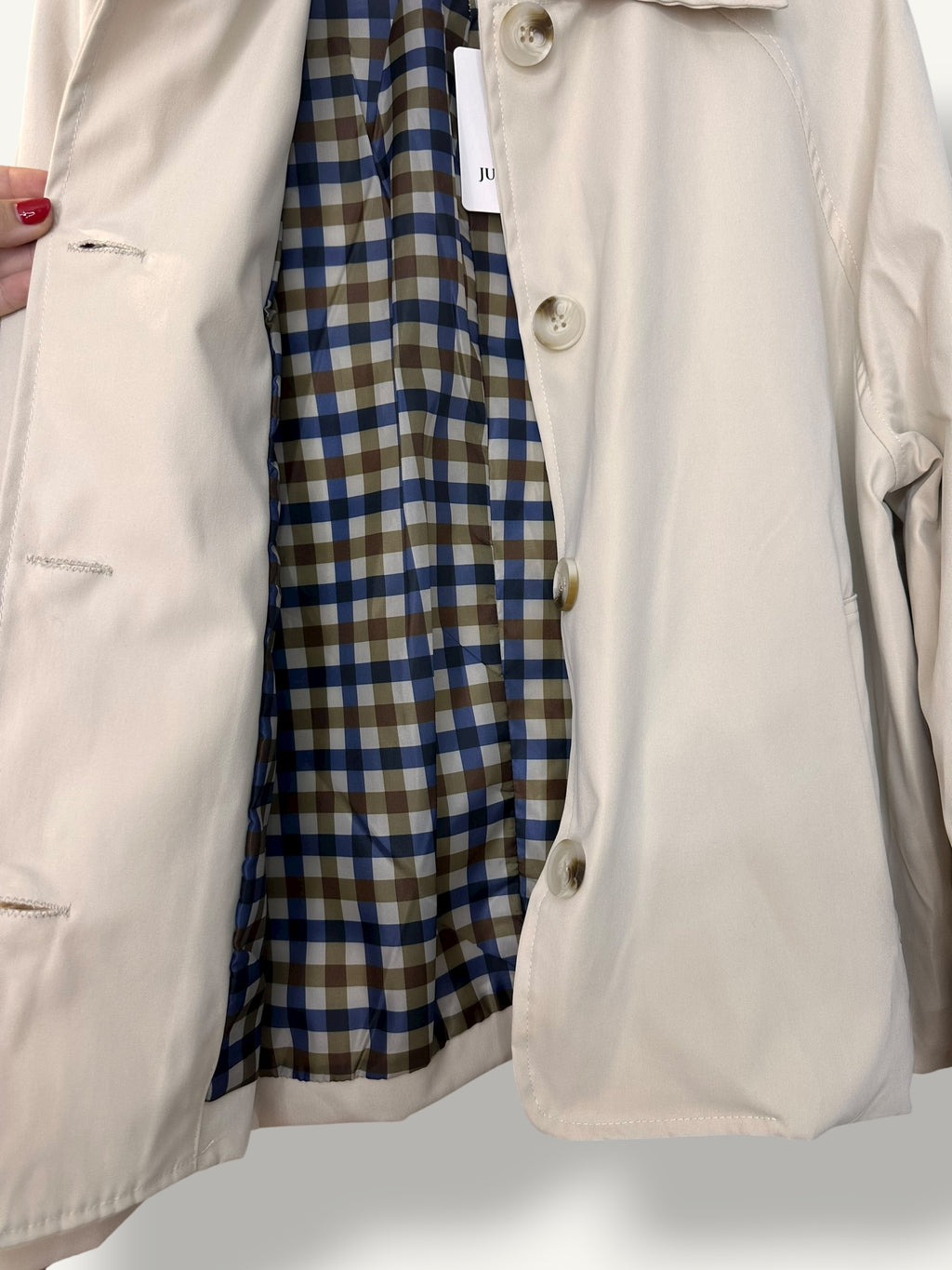 Gabardina Corta Beige