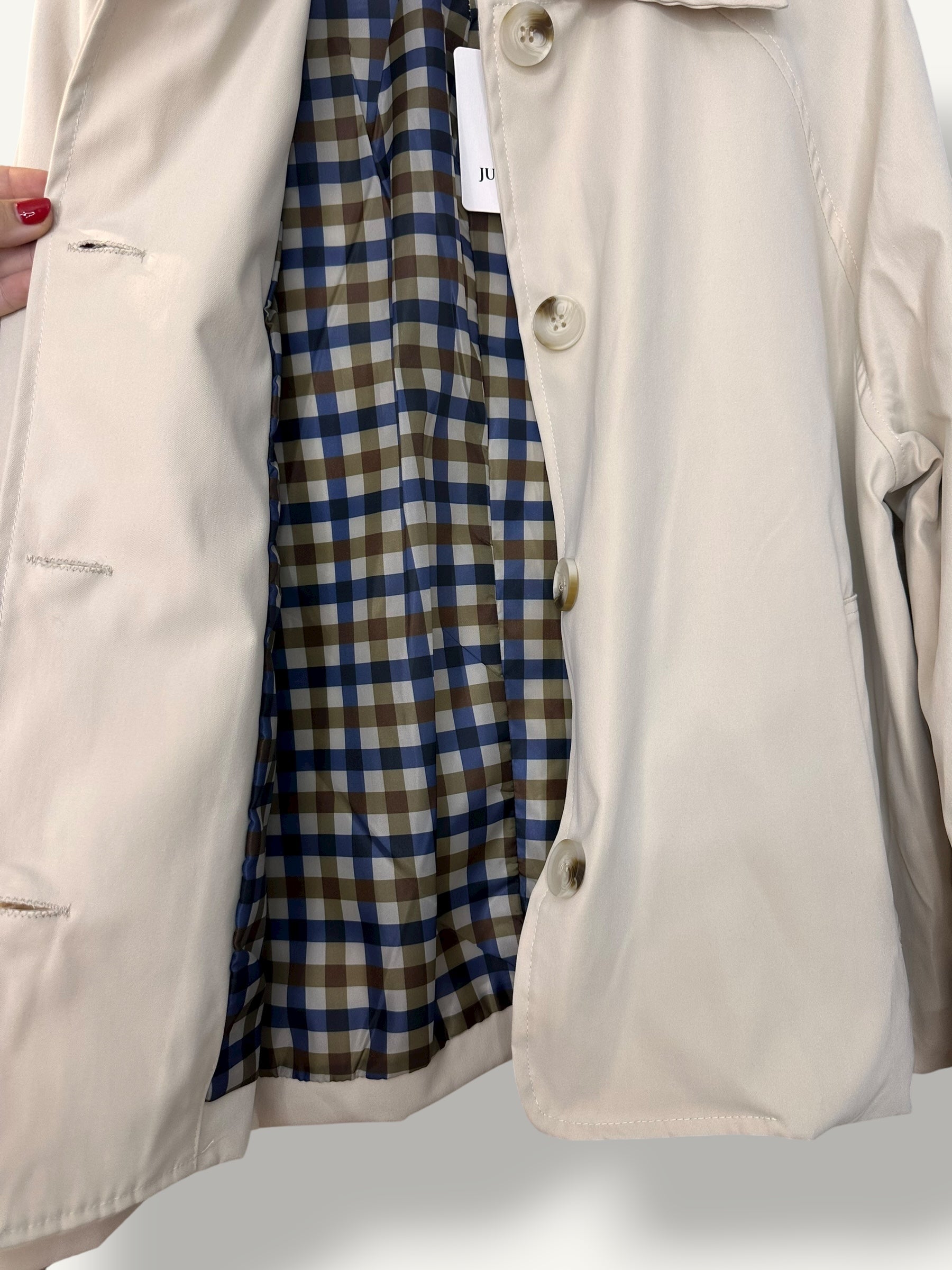 Gabardina Corta Beige