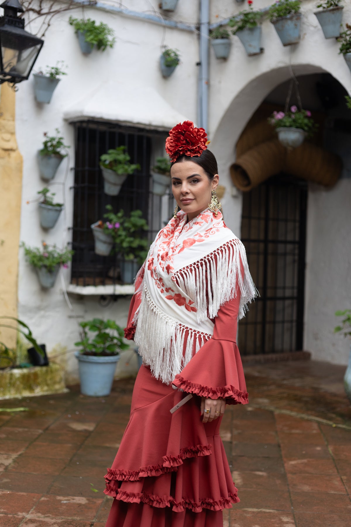 Vestido Carmesí Teja/ Coral