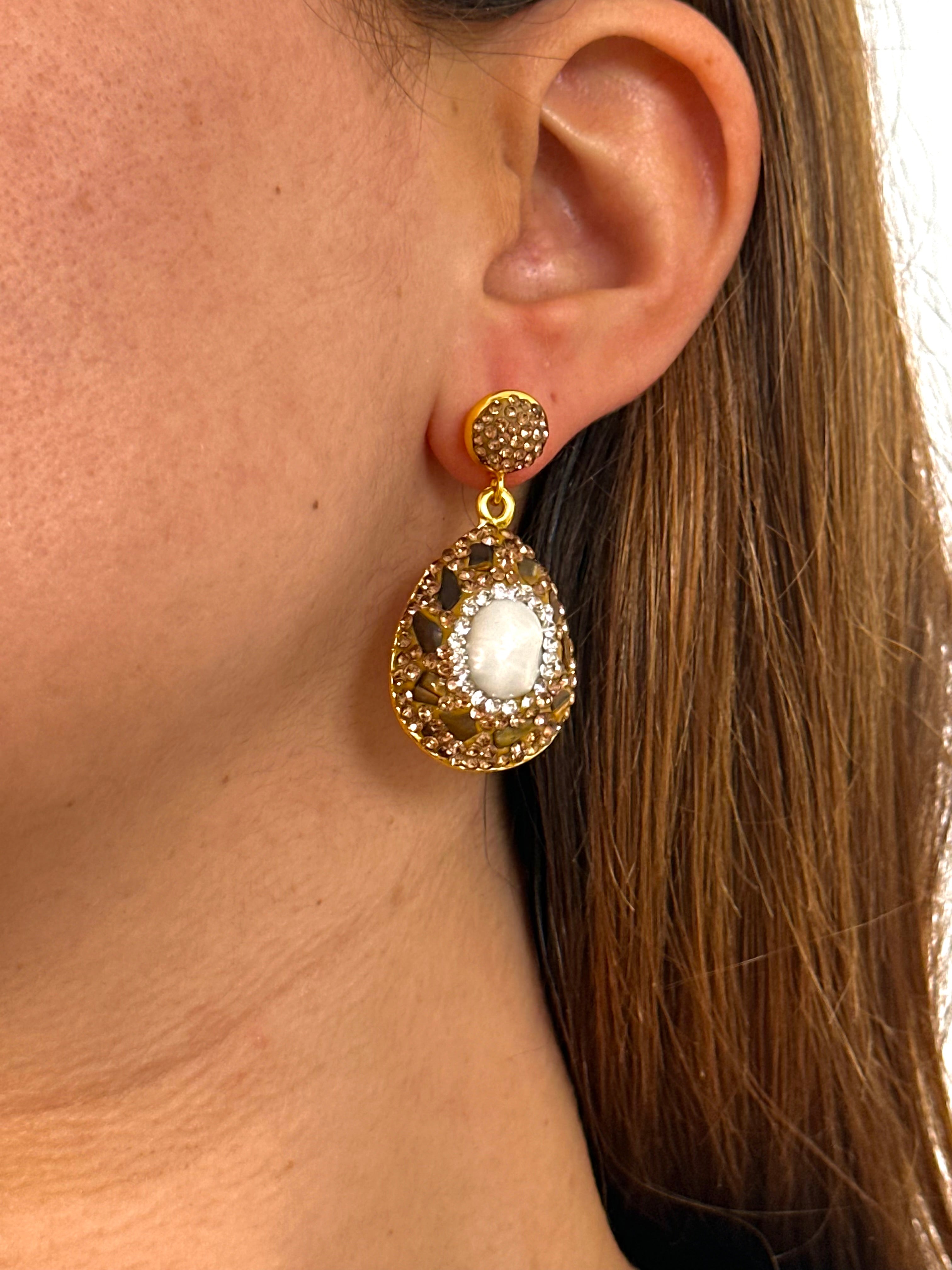 Pendientes The Club marrones