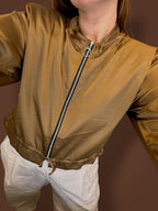 Bomber satinada dorada oscuro