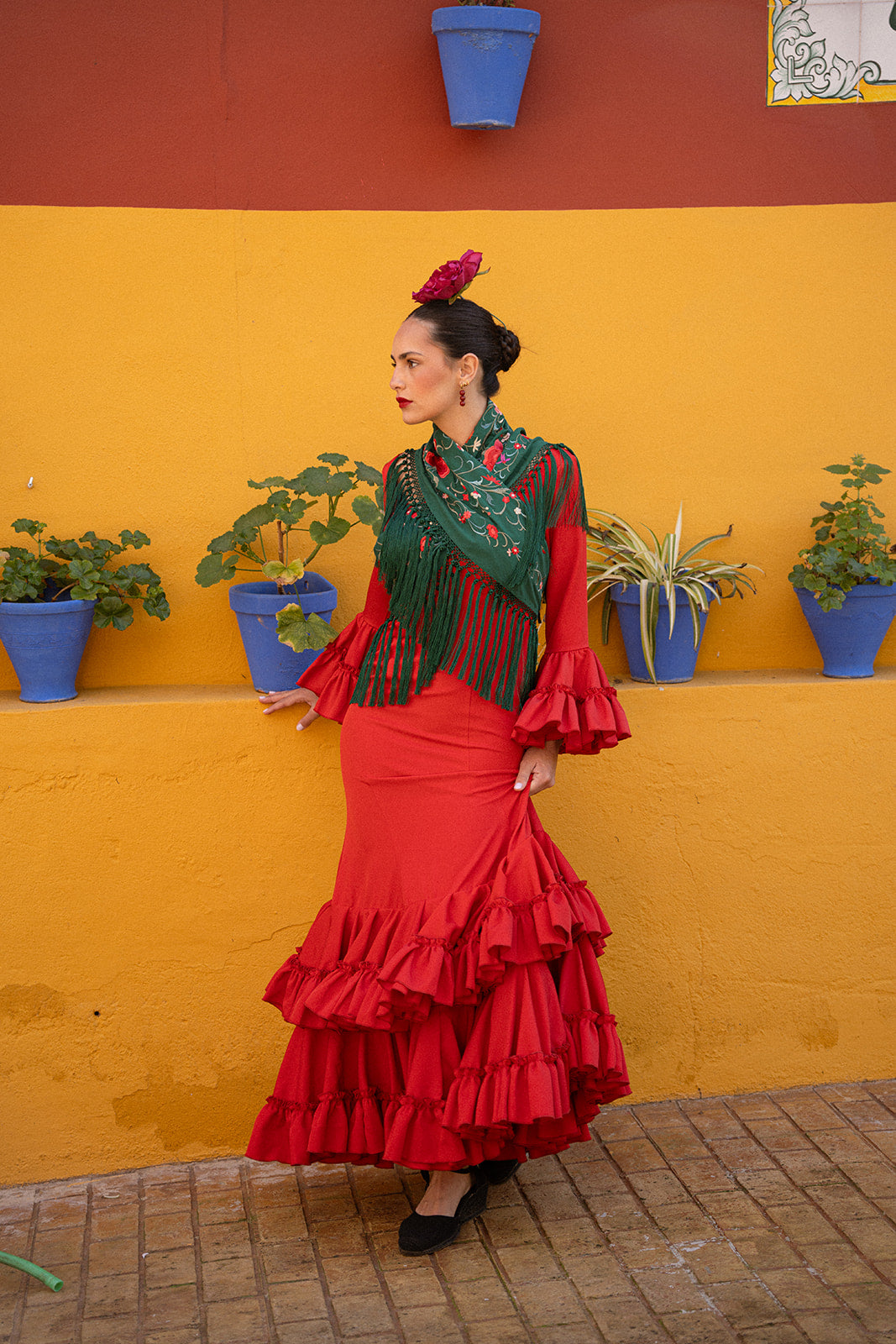 Traje de flamenca - Modelo Rocío Rojo