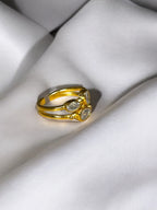 Anillo trío cristal circonita blanco