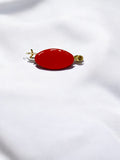 Broche Liso Rojo