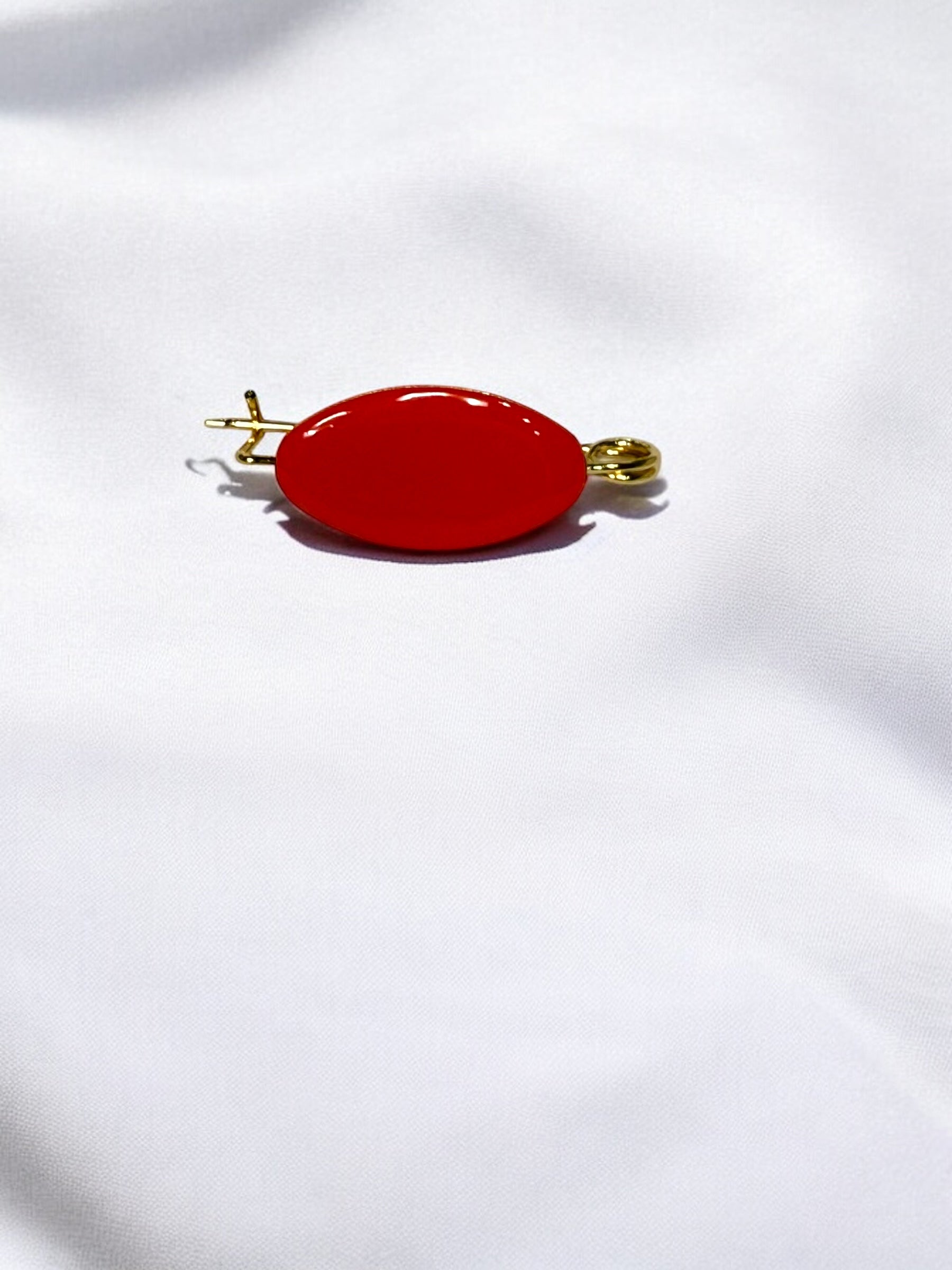Broche Liso Rojo