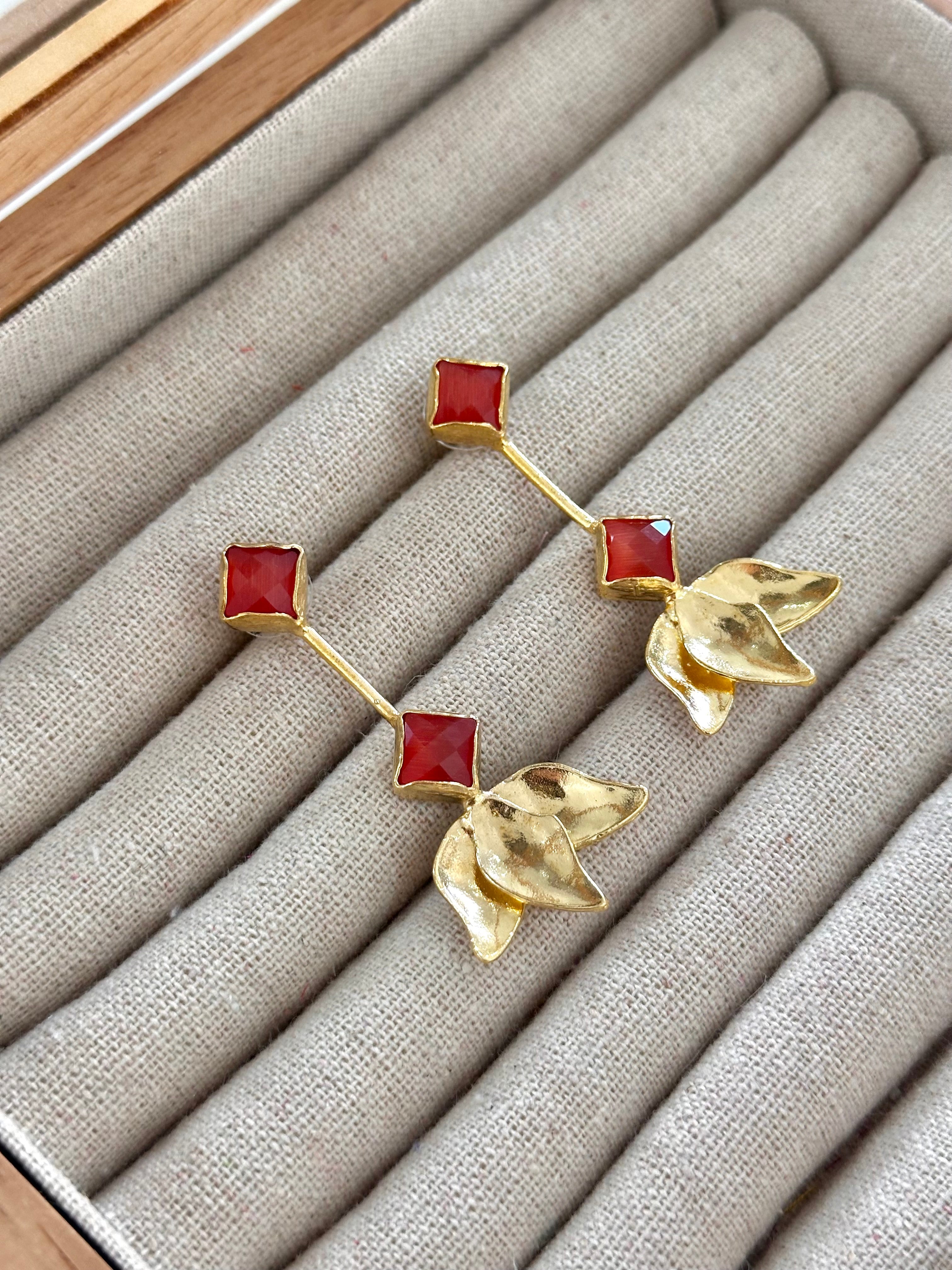 Pendientes Tulipán Naranja