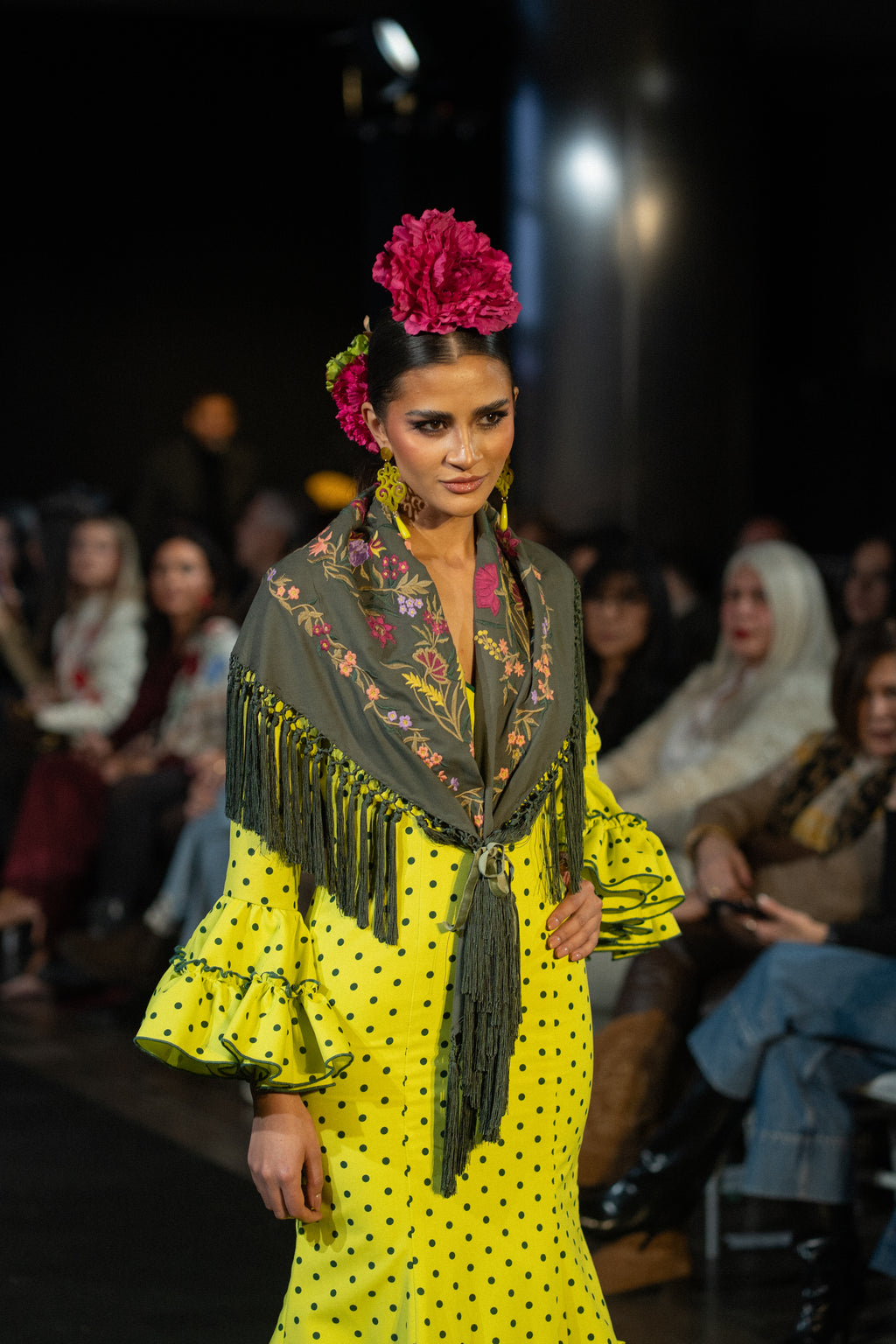 Traje de flamenca - Modelo Rocío Lima Lunar Oscuro