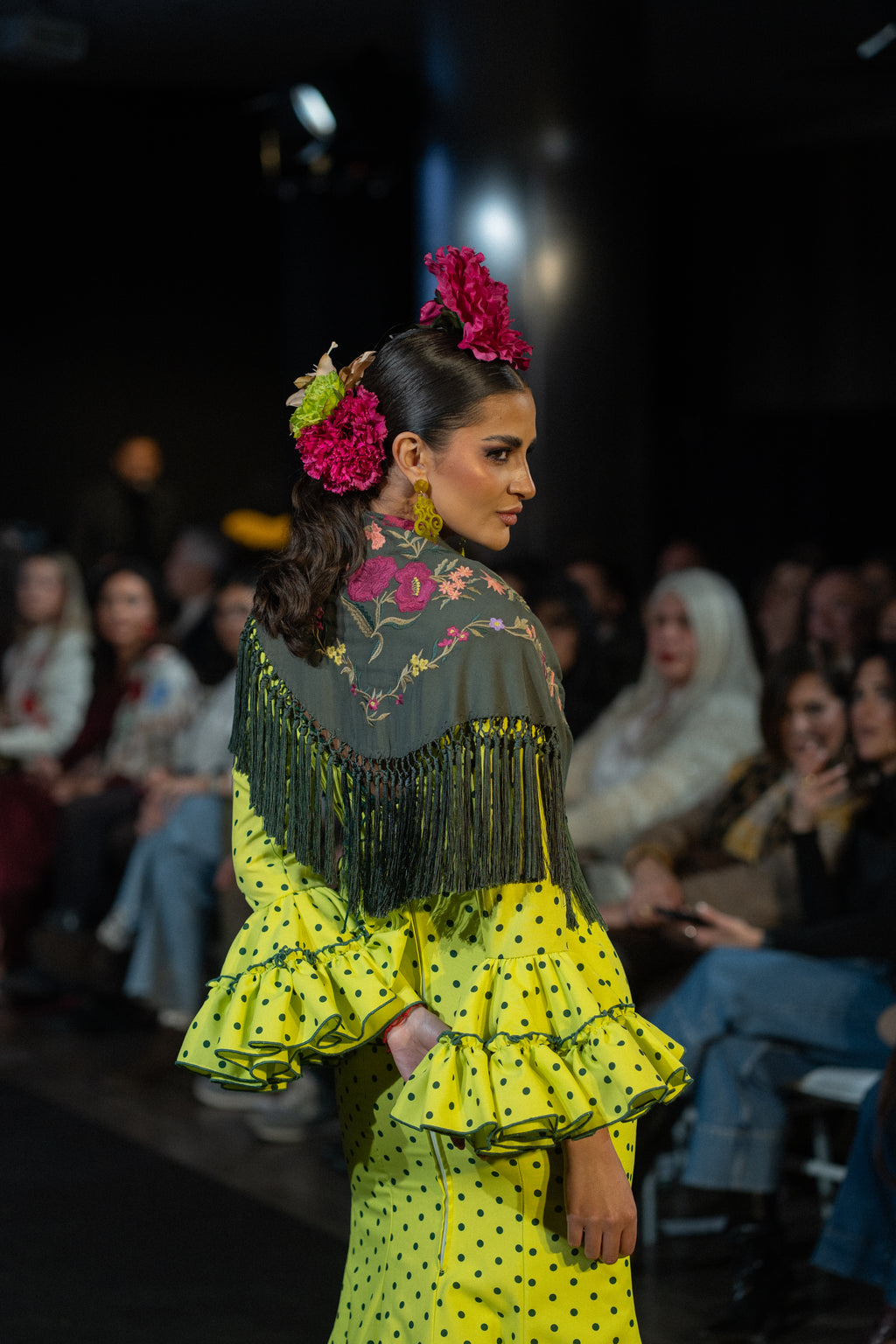 Traje de flamenca - Modelo Rocío Lima Lunar Oscuro