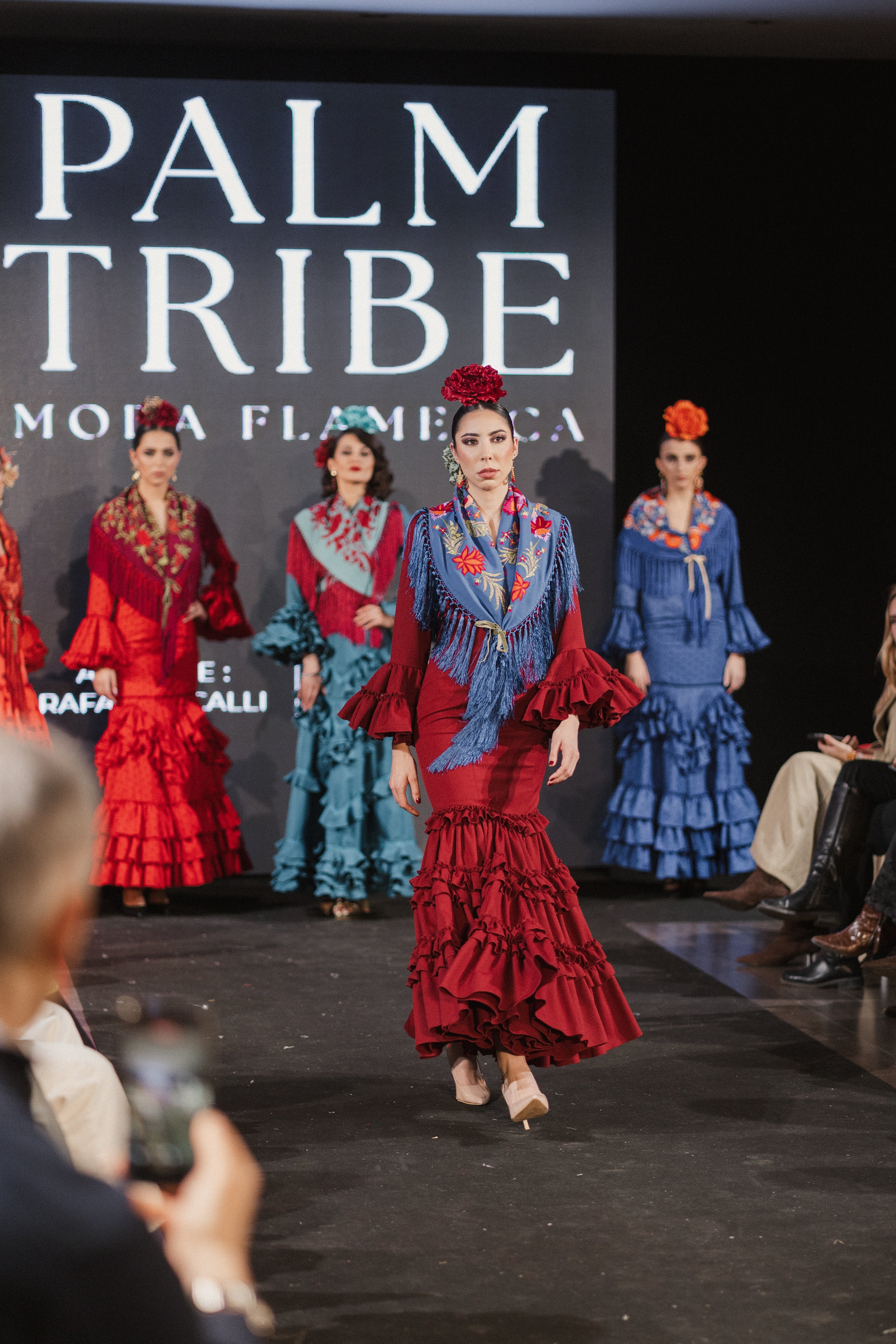 Traje de Flamenca - Modelo Clavel burdeos