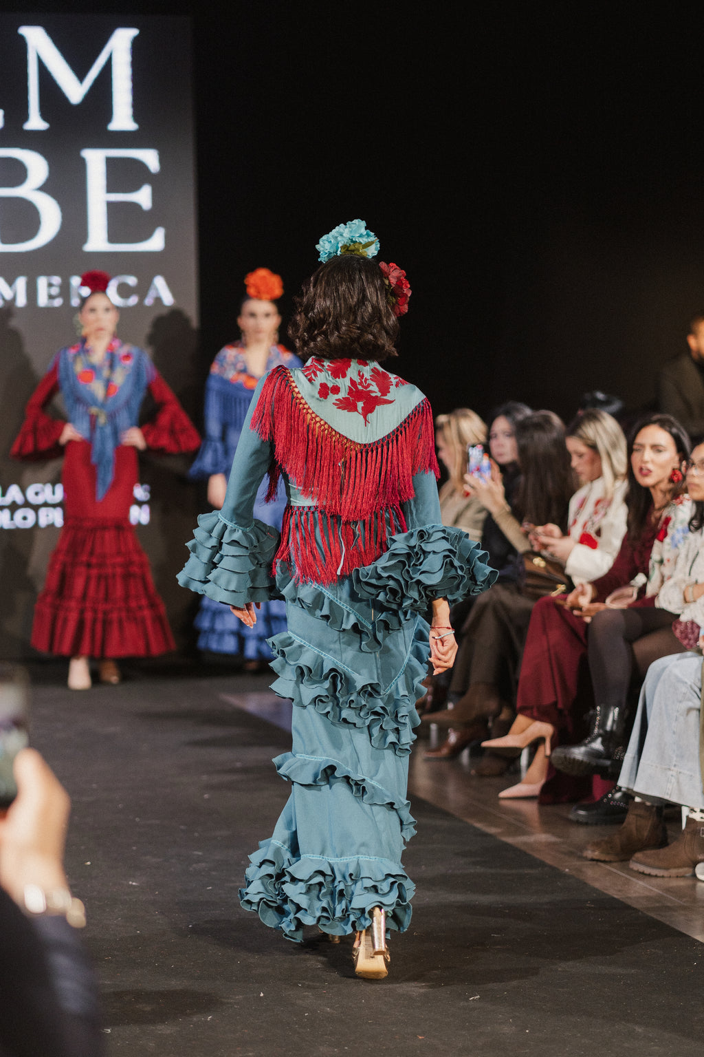 Traje de flamenca - Modelo Lirio Turquesa