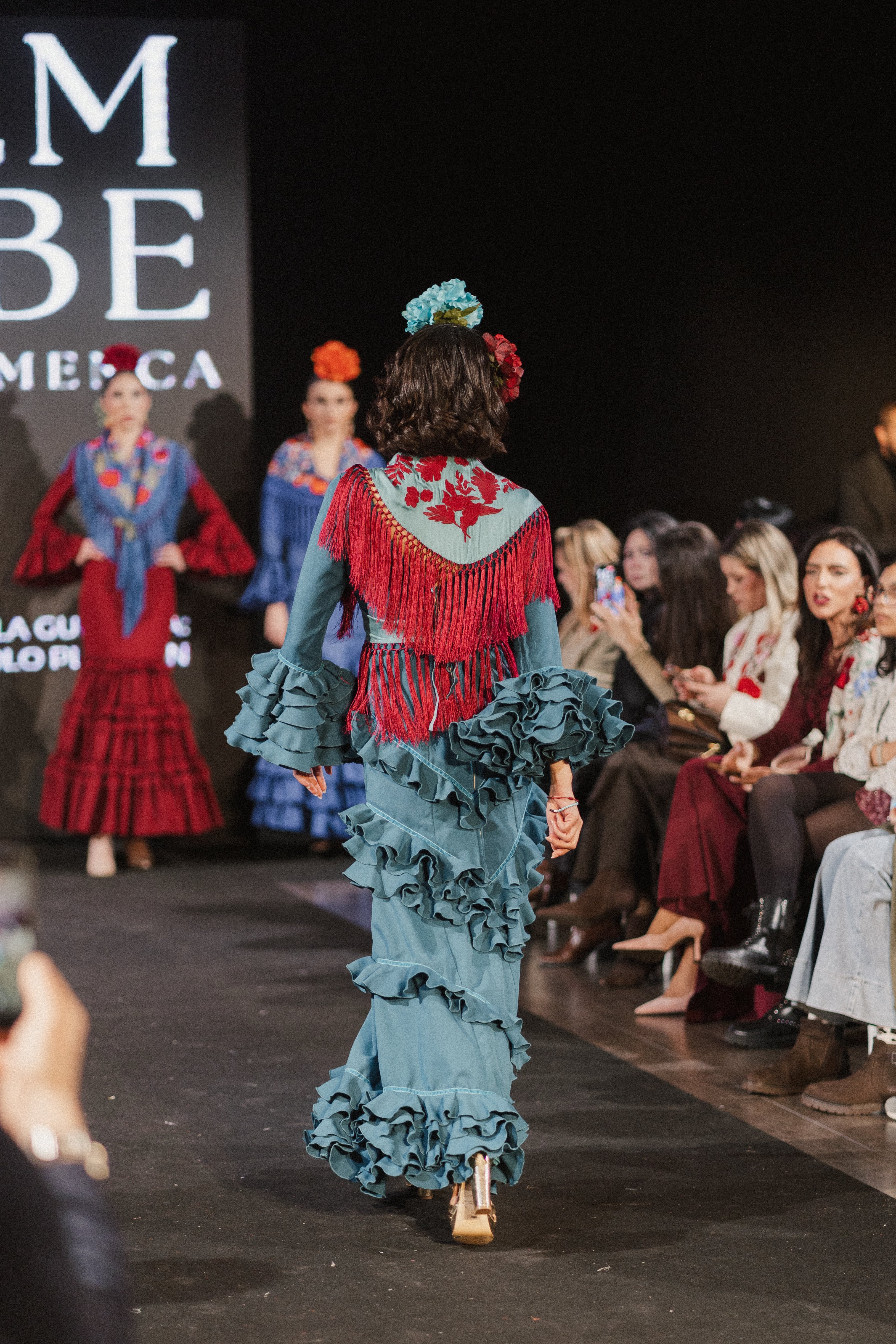 Traje de flamenca - Modelo Lirio Turquesa