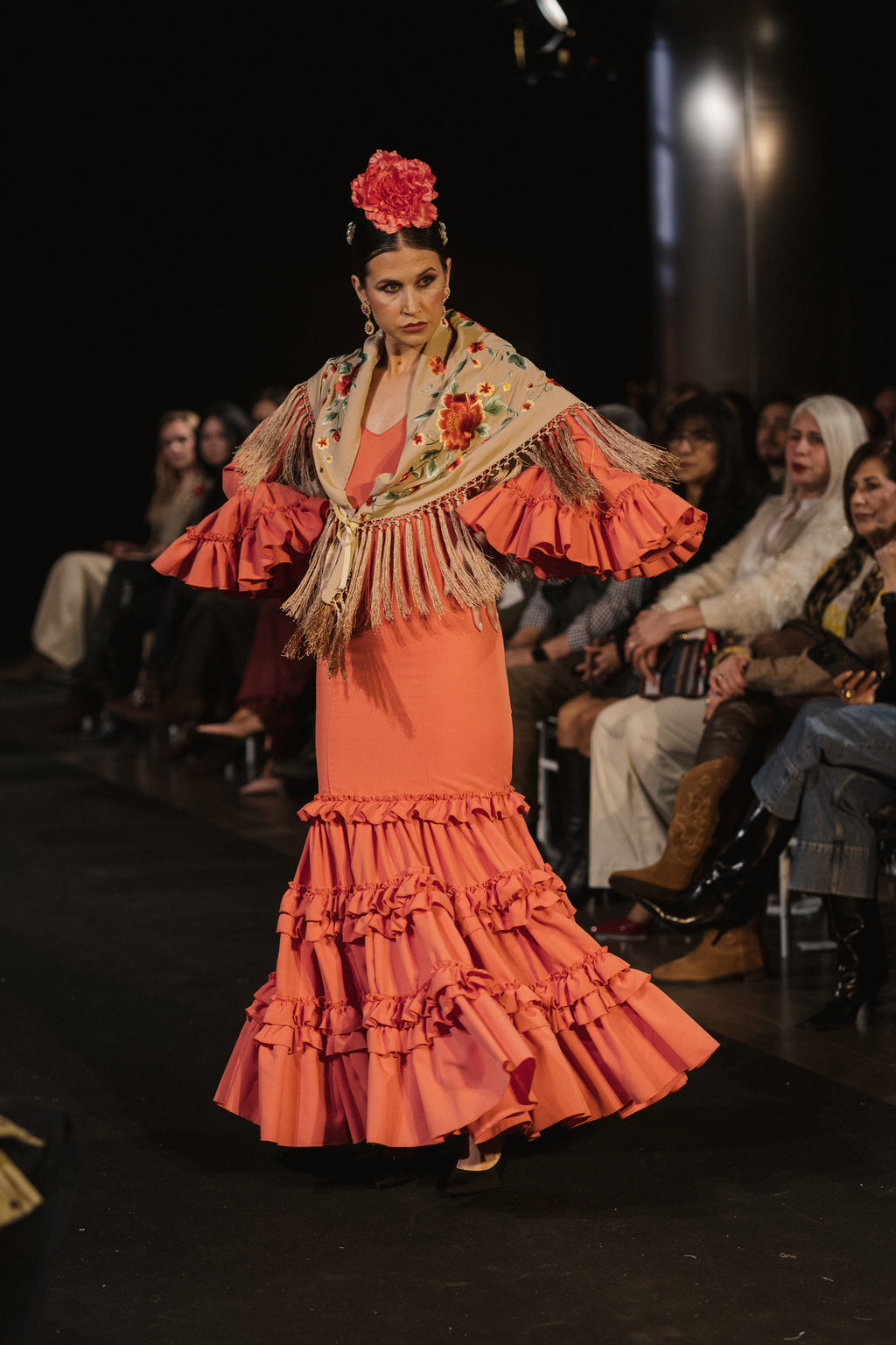 Traje de Flamenca - Modelo Clavel Coral