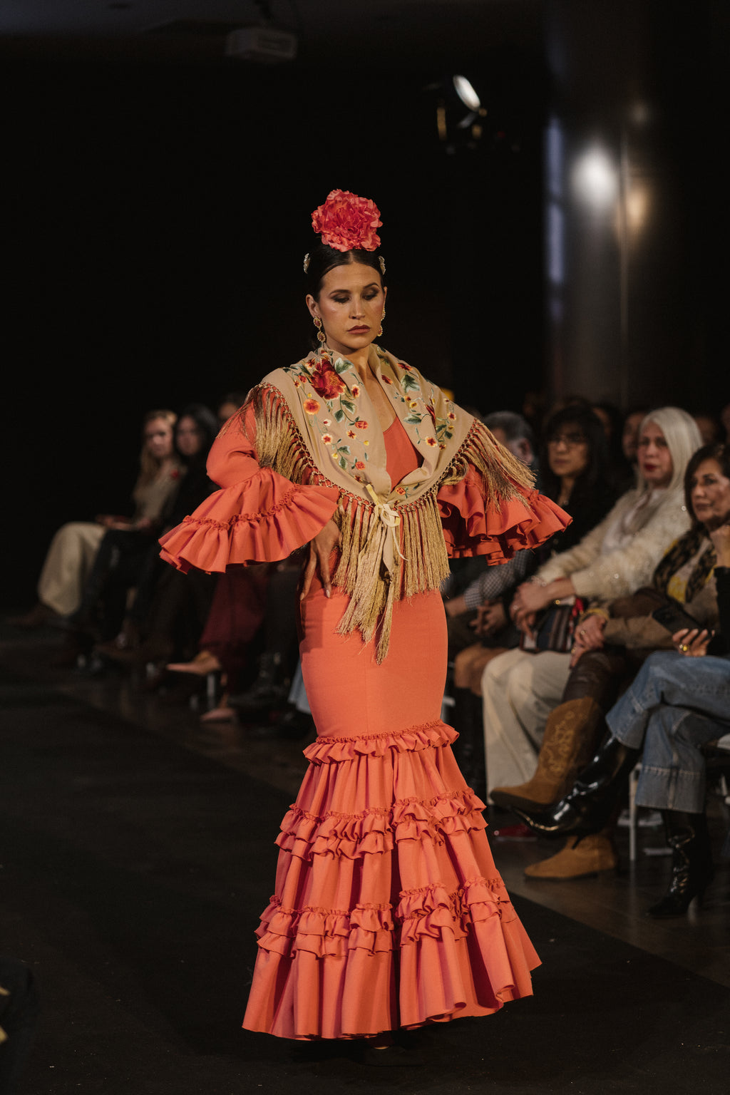 Traje de Flamenca - Modelo Clavel Coral