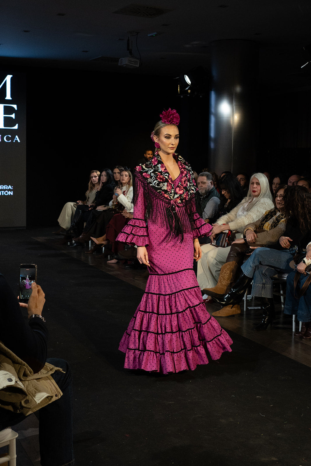 Traje de flamenca - Modelo Jaleo Buganvilla y Negro