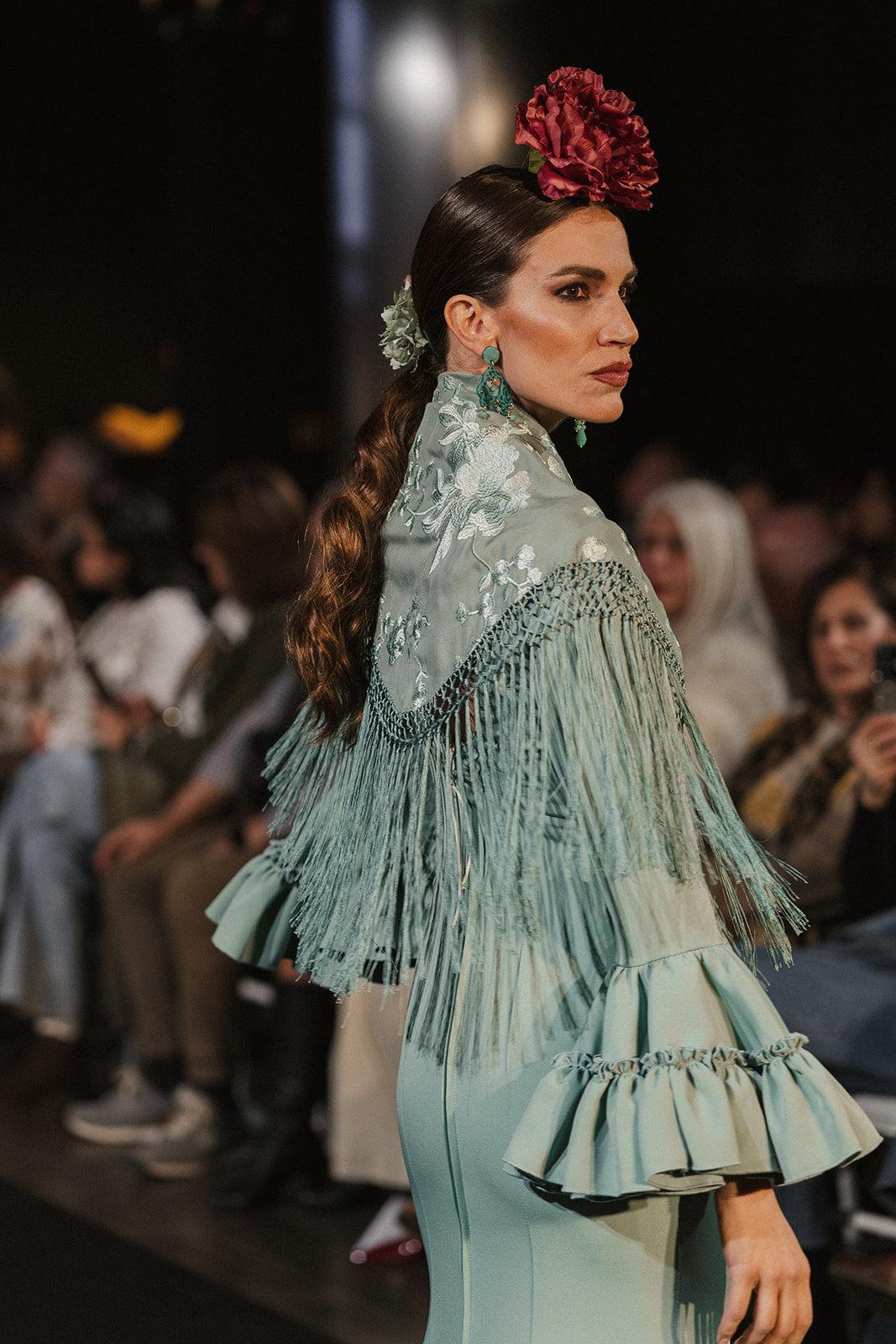Traje de flamenca - Modelo Rocío Aquamarina