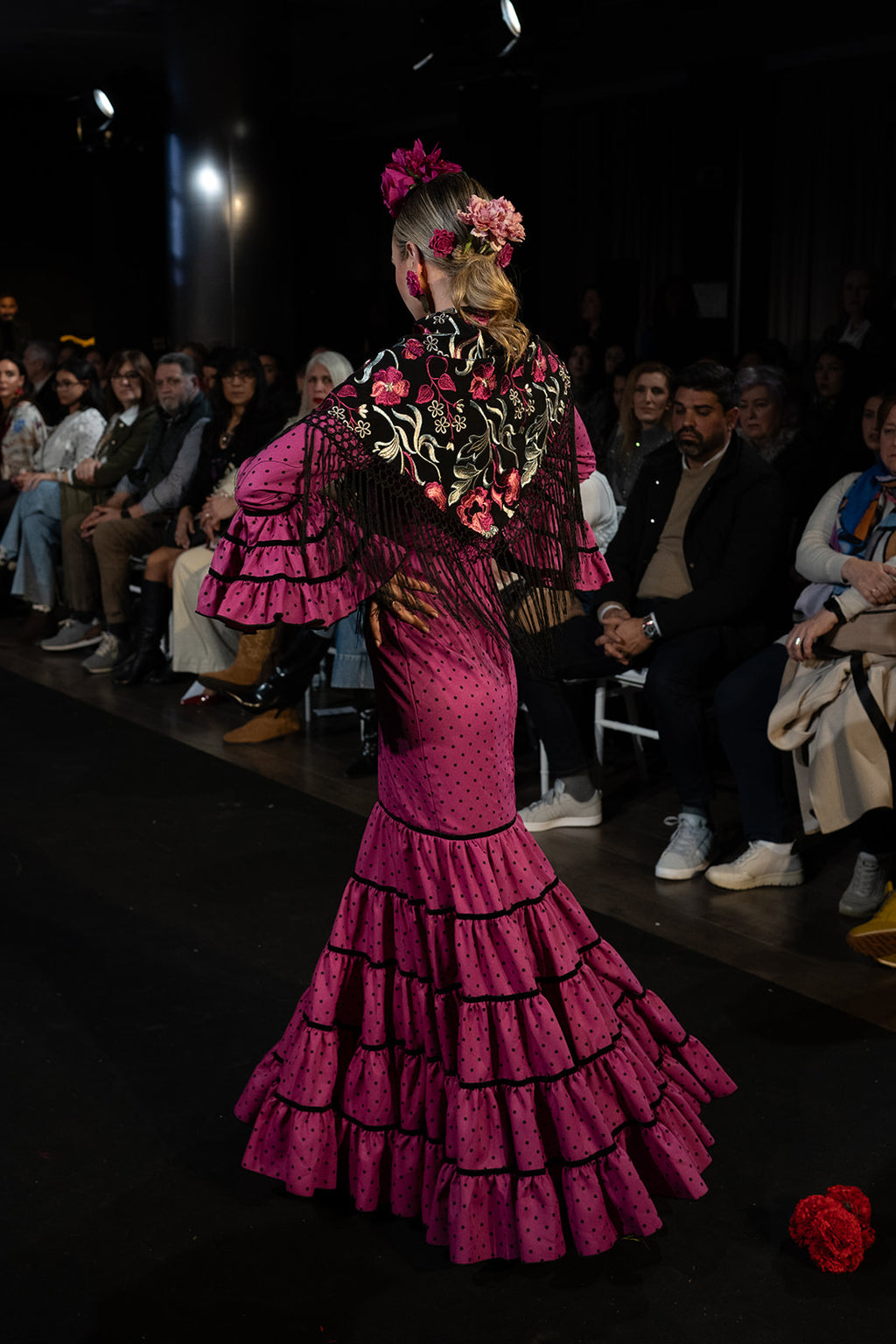 Traje de flamenca - Modelo Jaleo Buganvilla y Negro
