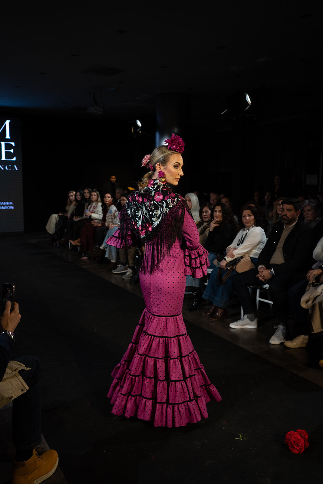 Traje de flamenca - Modelo Jaleo Buganvilla y Negro
