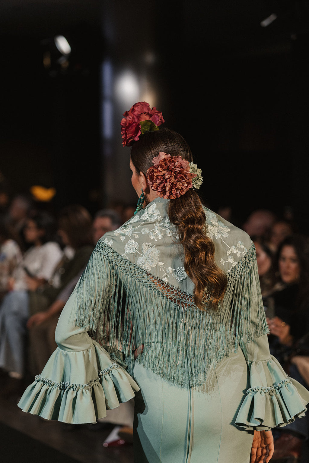 Traje de flamenca - Modelo Rocío Aquamarina