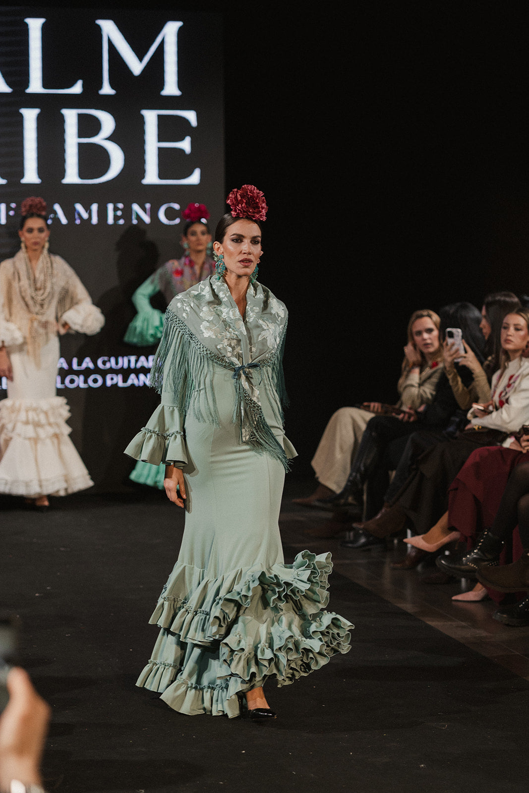 Traje de flamenca - Modelo Rocío Aquamarina