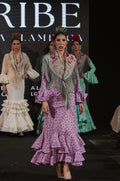 Traje de Flamenca - Modelo María Albero Lila lunar morado