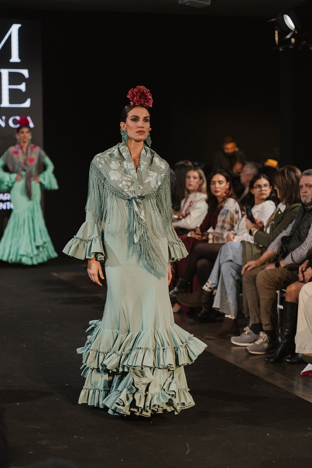 Traje de flamenca - Modelo Rocío Aquamarina