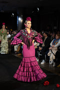 Traje de flamenca - Modelo Jaleo Buganvilla y Negro
