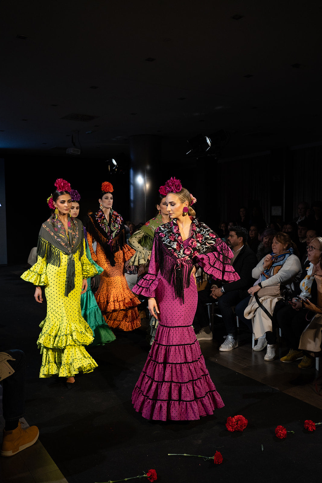 Traje de flamenca - Modelo Jaleo Buganvilla y Negro
