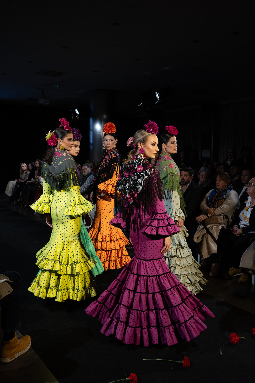Traje de flamenca - Modelo Jaleo Buganvilla y Negro