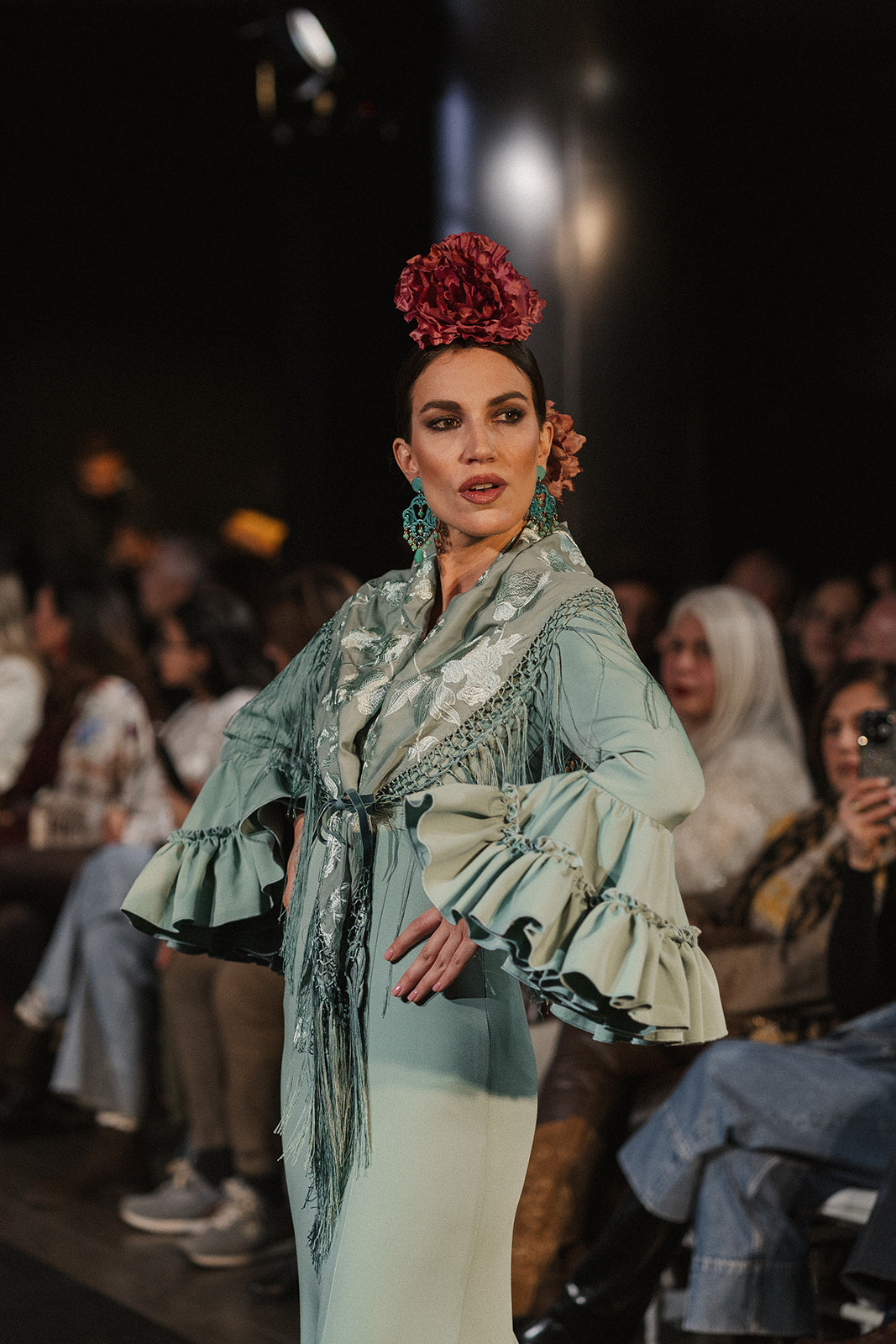 Traje de flamenca - Modelo Rocío Aquamarina