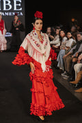 Traje de flamenca - Modelo Lirio Rojo