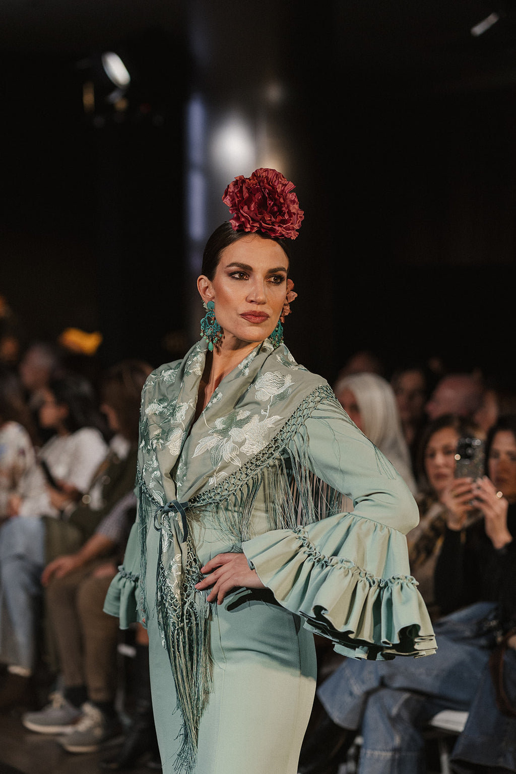 Traje de flamenca - Modelo Rocío Aquamarina