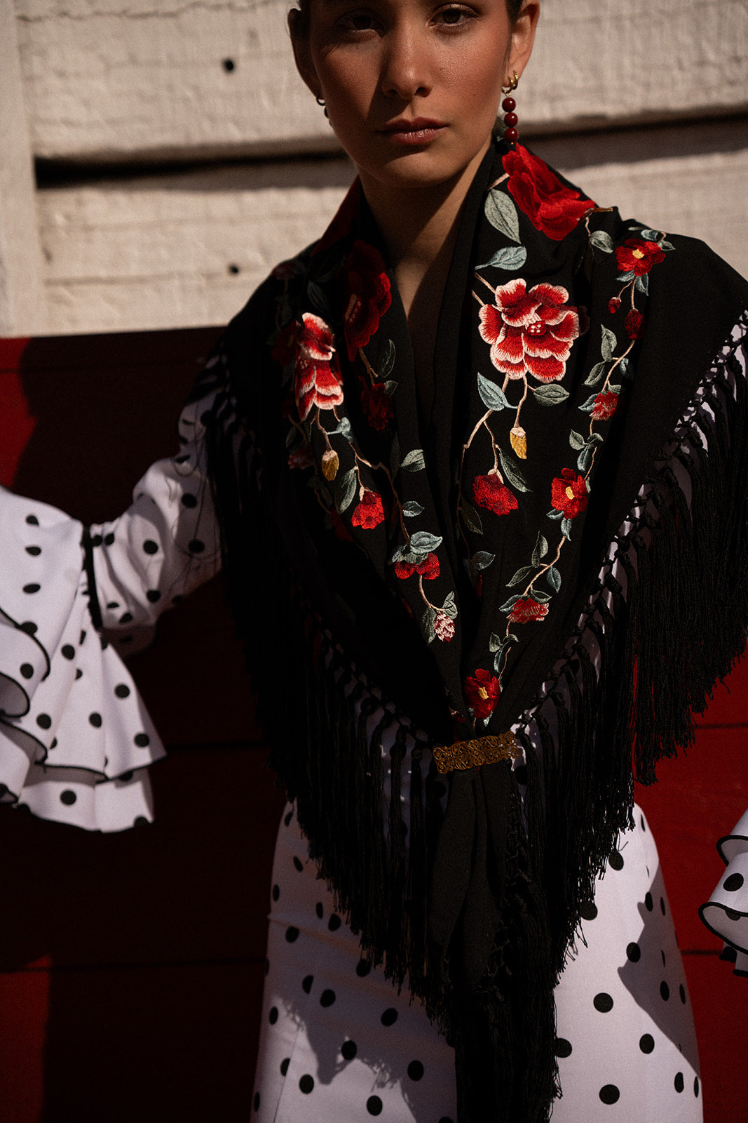 Mantoncillo Rosario Negro y Rojo