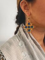 Pendientes Estrella Azul Marino y Rojo