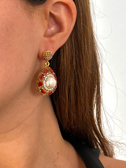 Pendientes The Club rojos