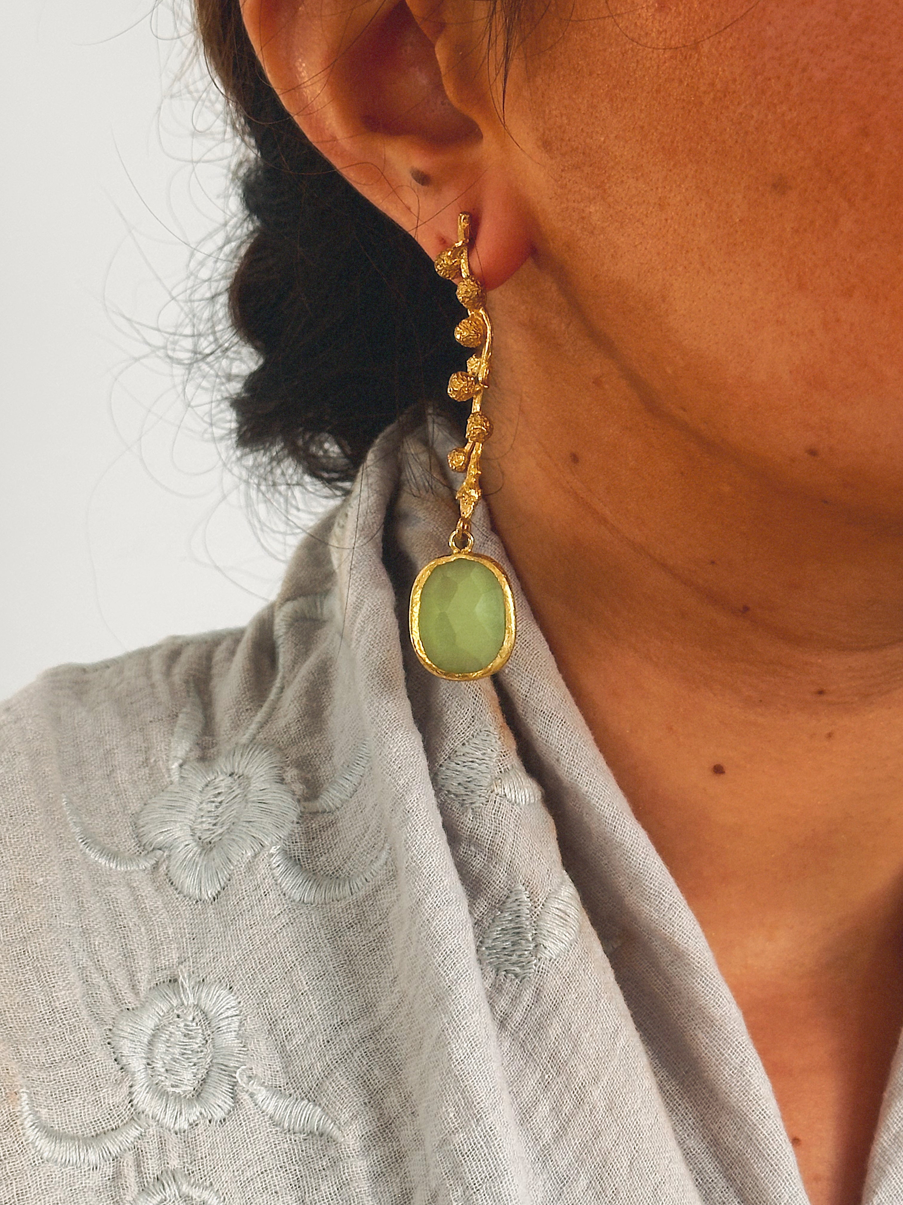 Pendientes Campanilla Verde