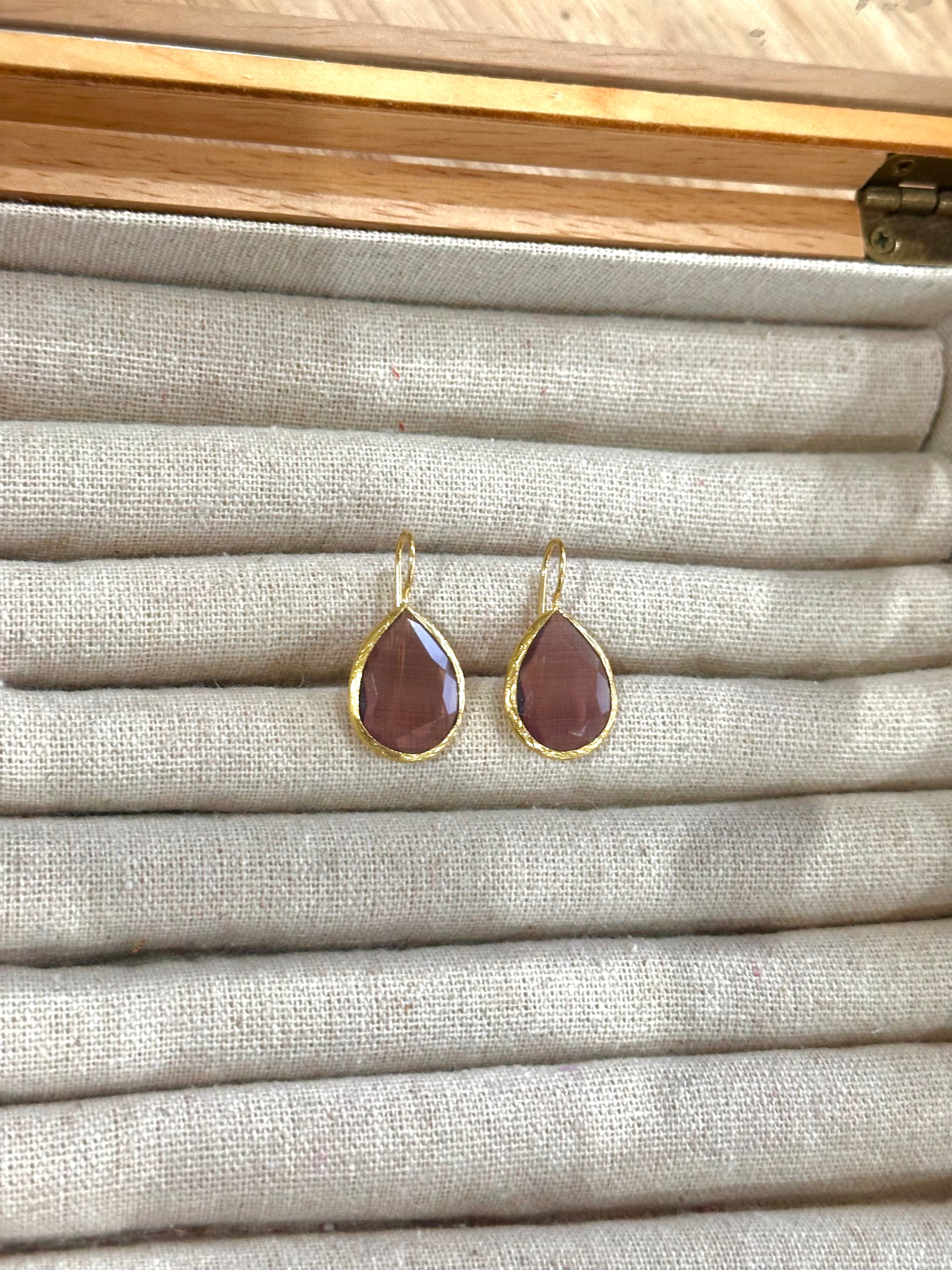 Pendiente Lágrima Amatista